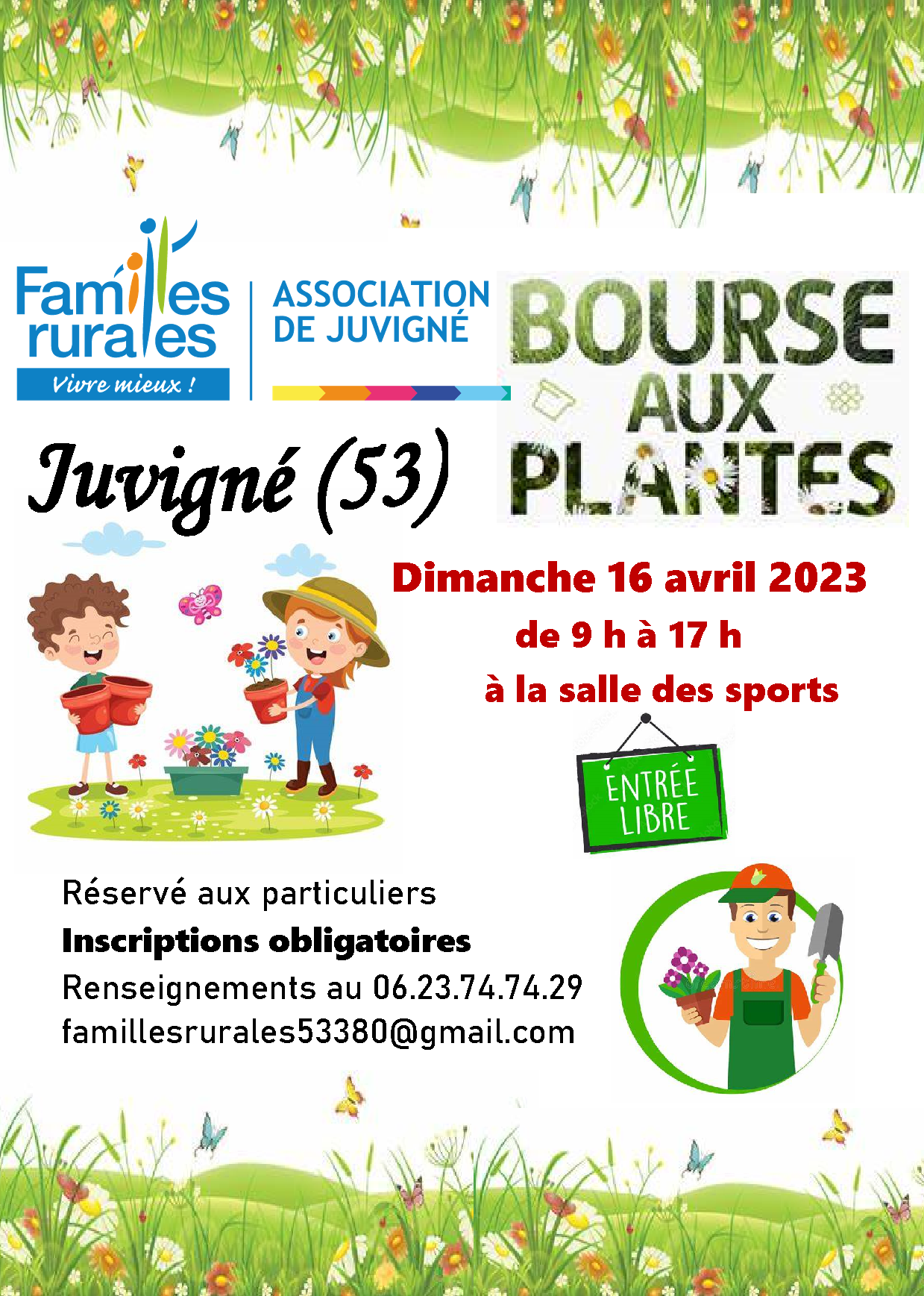 Bourse aux plantes organisée par Familles Rurales