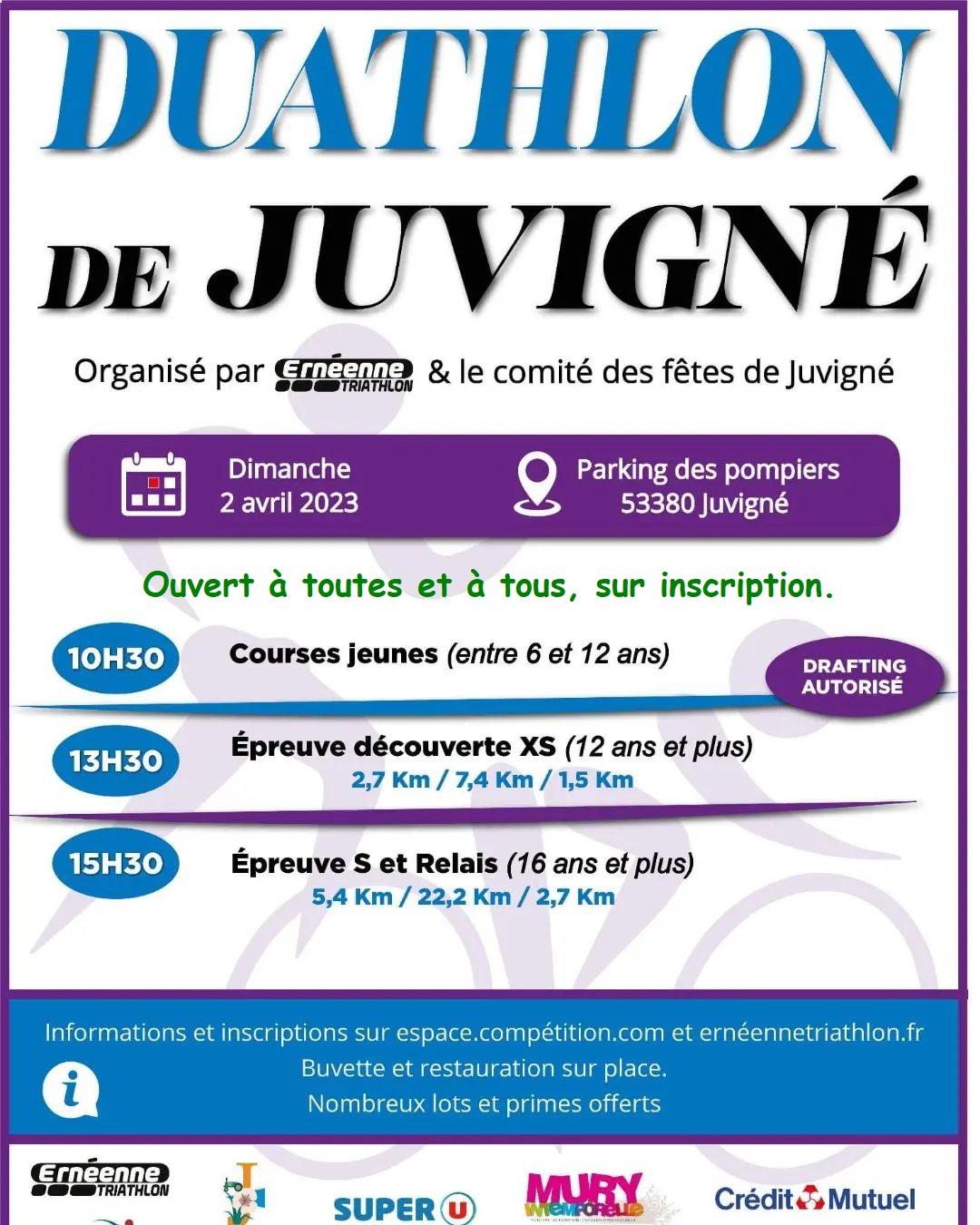 DUATHLON: les inscriptions sont ouvertes à toutes et à tous!